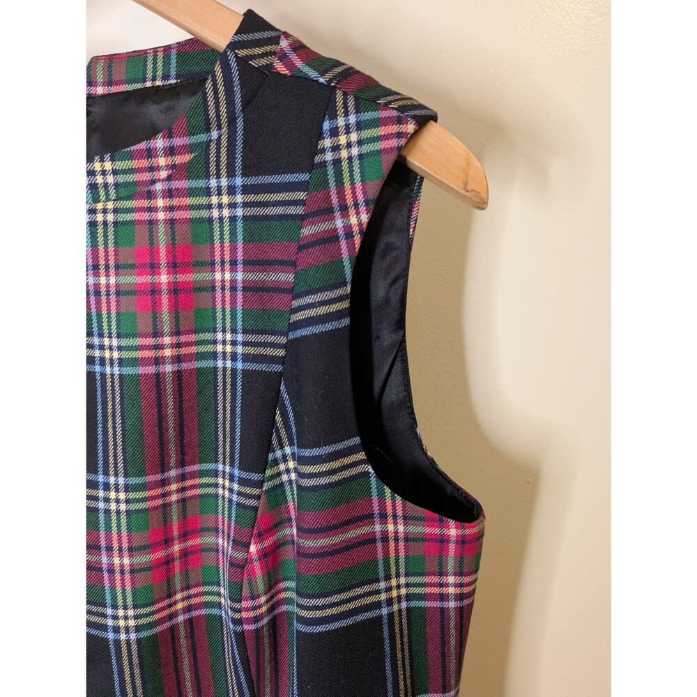 Vintage Pendleton Woolen Mills Red Green Plaid Tartan Dress USA Made Womens 10 - Picture 4 of 11